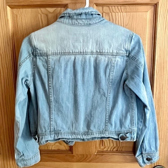 Cherokee Jean Ombré Denim Jacket Distressed Giril’s Medium 10-12 - Picture 5 of 5